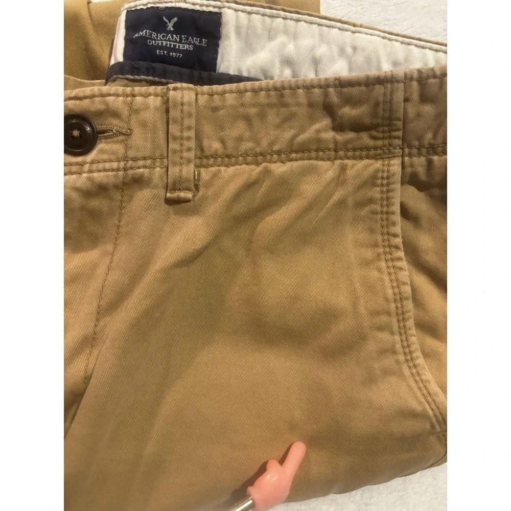 American Eagle Pants 32x34 Khaki Relaxed Straight Chino Pants Cotton